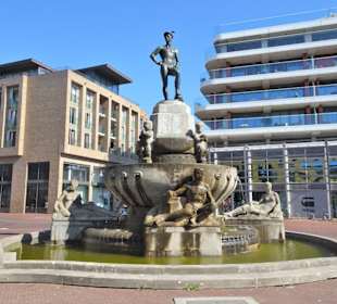 Ansichten der Mercuriusfontein in Leeuwarden