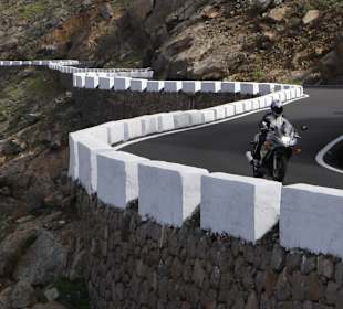 Riding the mountain roads of Fuerteventura