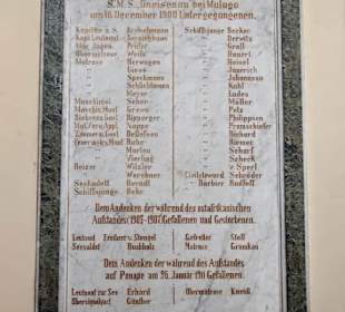 Gedenktafel für untergegangene Seeleute