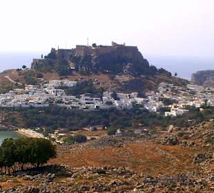 "Dorf Lindos mit Akropolis"