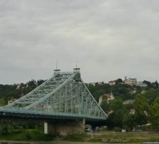 SchillerGarten: Blick auf Blaues Wunder und Elbe