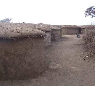 Typische Massai Hütten
