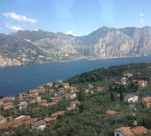 Sicht auf Limone vom Monte Baldo aus
