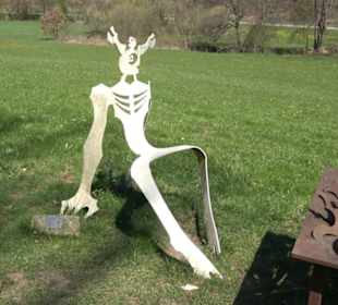 Sculptoura Frühstück im Freien