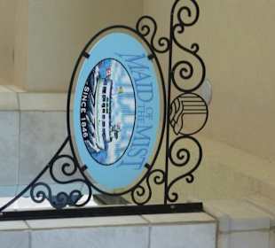 Hinweisschild im Welcome Center