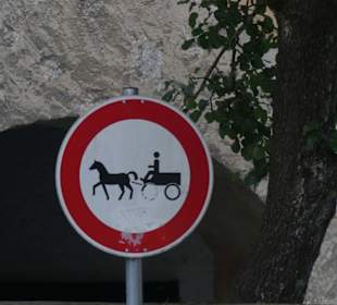 Interssantes Verbotsschild vor dem Tor