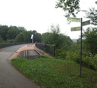 Kegelspielradweg in Höhe des Viadukts
