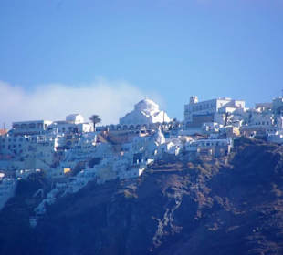Santorin selbst im Bild Landschaft, Stadt