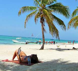 Relaxen am Karibikstrand von Tulum