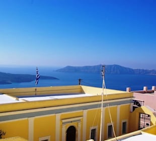 Santorin selbst im Bild Landschaft, Stadt
