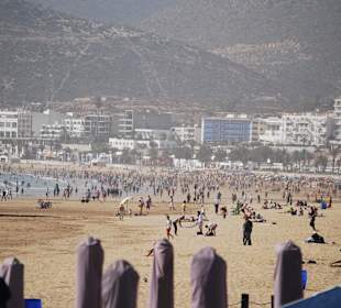 Der Badestrand in Richtung Stadtmitte