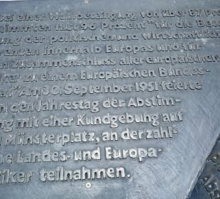 Hinweistafel für Europa Abstimmung