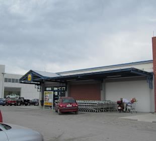 Eingang Lidl, Rhodos
