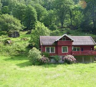 Typisches Holzhaus in Norwegen