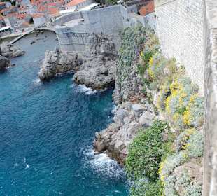 Von der Stadtmauer nach unten