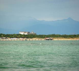 Strand Lignano Sicht von Bibi aus