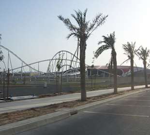 Weg vom Ferrari Park zur F1-Strecke