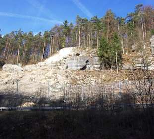 Felsen wurden nun gesichert Netz