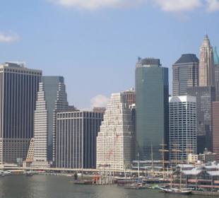 Blick nach Manhattan von der Brücke aus