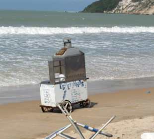 Mobiler Grill am Strand