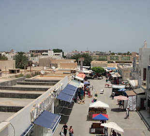 Aussicht Einkaufsstrasse der Stadt Midoun