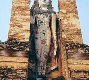 die Ruinen von Wat Mahathat.