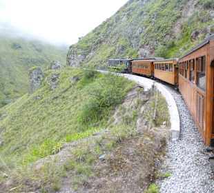 Auf der Strecke im Gebirge