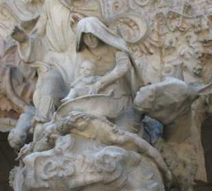 Die Heilige Familie an der Aussenfassade