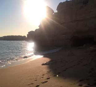 Sonnenuntergang bei Praia da Coelha (Hasenstrand)