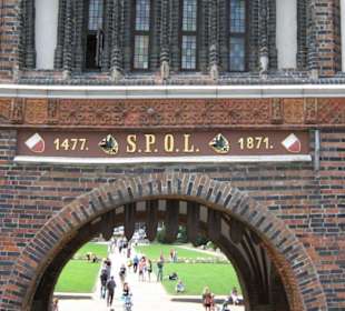 Inschrift inneres Holstentor