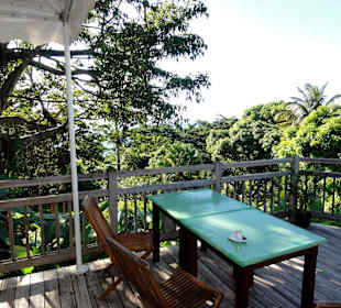 Restaurant über dem Wasserfall