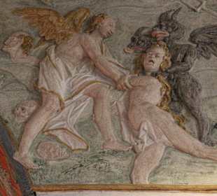 Stuckrelief das „Jüngste Gericht“