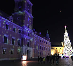 Zamek Królewski w Warszawie zimą