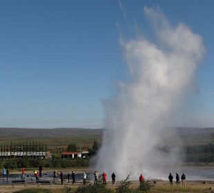 Wasserfahne nach dem Ausbruch