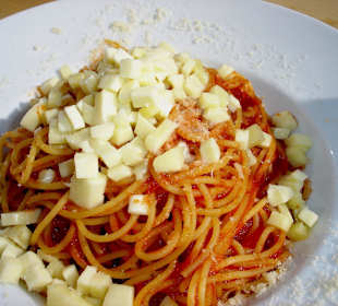 Winter-Spaghetti auf der Pramulin Hütte