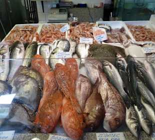 Großes Fischangebot