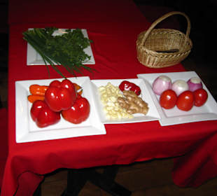 Vorbereitungen zum Kochkurs