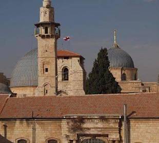 Blick auf die Grabeskirch Jerusalem