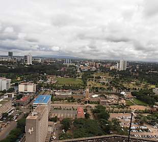 Die Grünflächen in Nairoby von oben 