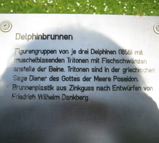Delfin-Brunnen / Infotafel