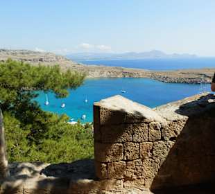 Ausblick von der Akropolis in Lindos. Traumhaft