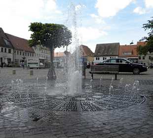 Blick vom Rathaus Köthen auf den Marktplatz