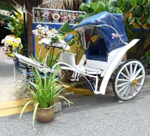 Kutsche vor dem Restaurant