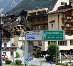 Abzweigung zur Gletscherstrasse