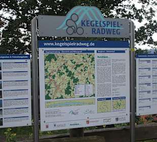 Informationstafel zum Kegelspielradweg 