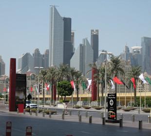 Aussicht am Haupteingang der Mall