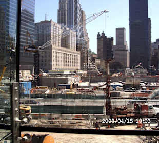 vom WTC Blick auf Ground Zero