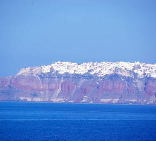 Santorin selbst im Bild Landschaft, Stadt