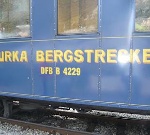 Halt im Bahnhof Gletsch