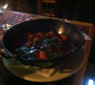 Scampis in Knobi-Sauce